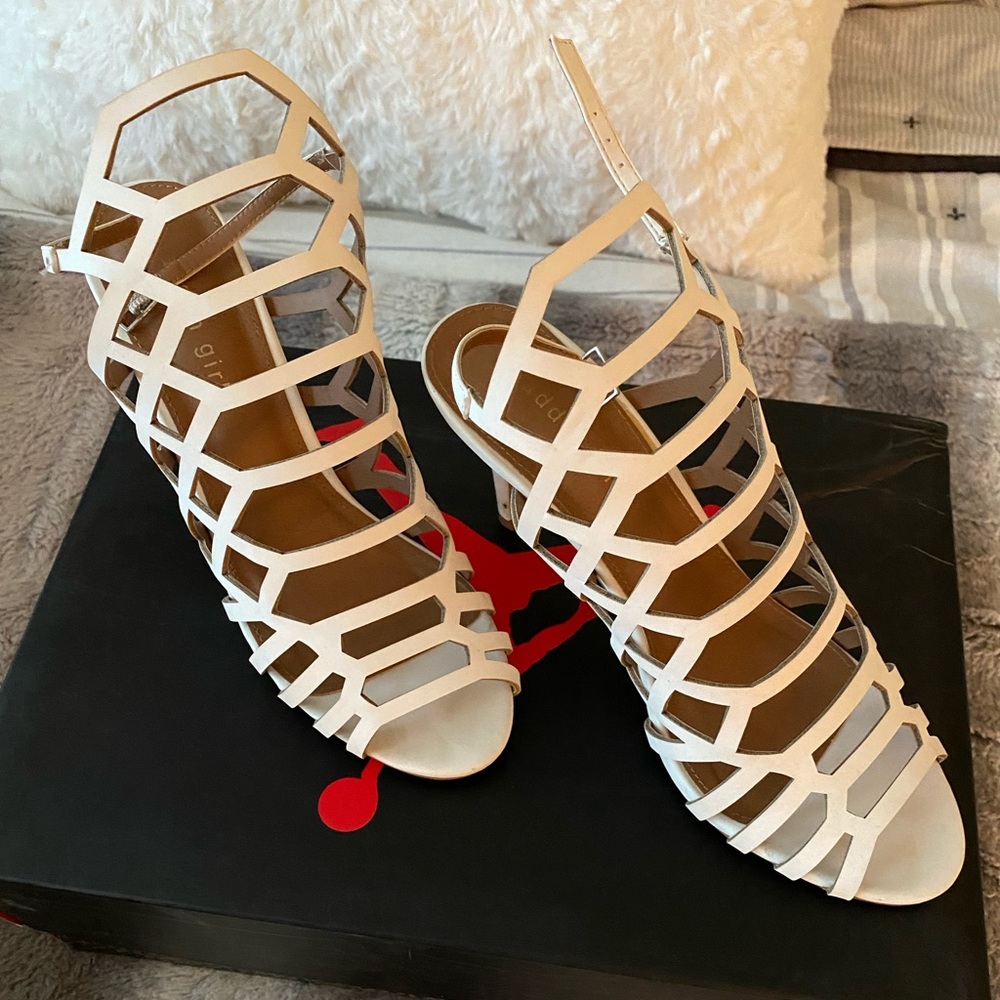 White sandal shoes
